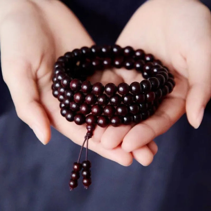 Buddha Stone 108-Bead Prayer & Meditation Mala Bracelet