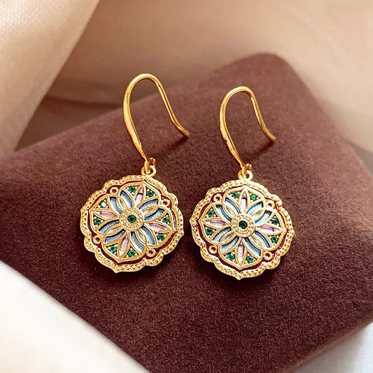 Chinese Oil Painting Earrings