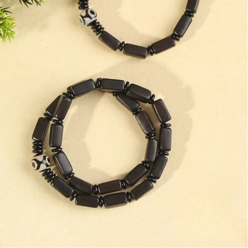 Natural Black Sandalwood Bead Bracelet - Freshness & Elegance