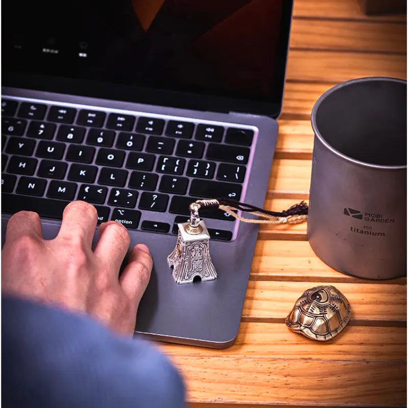 Taoist Sanqing Bell Pendant - Car Keychain & Bag Charm