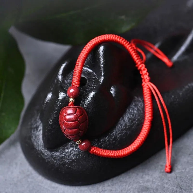 Taoist Turtle Shell Vermilion Wealth-Attracting Bracelet