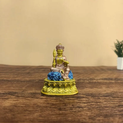 Hand-Painted Mini Shrine for Manjushri and Samantabhadra