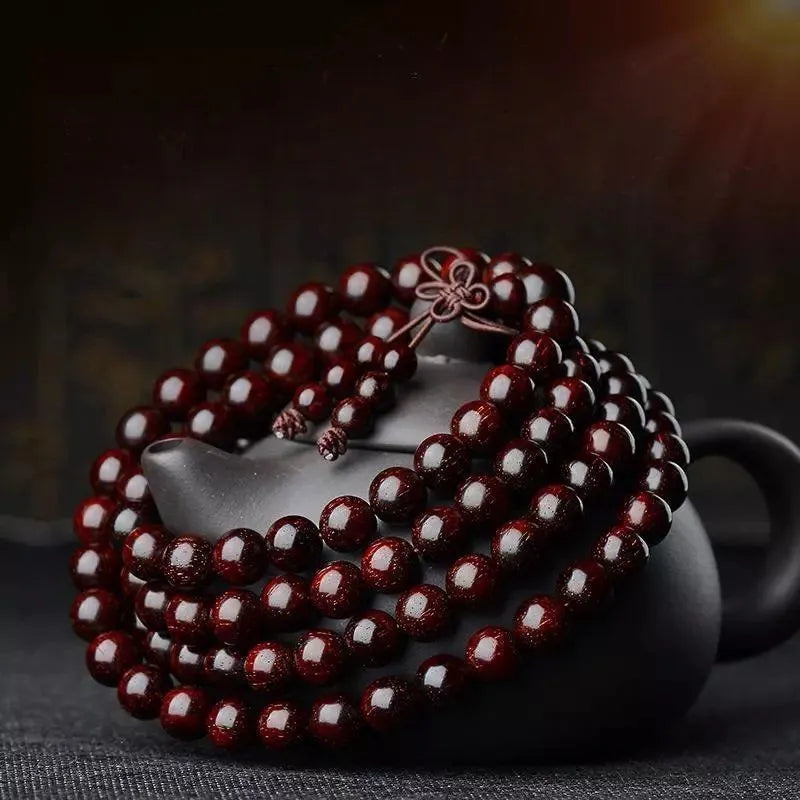 Buddha Stone 108-Bead Prayer & Meditation Mala Bracelet