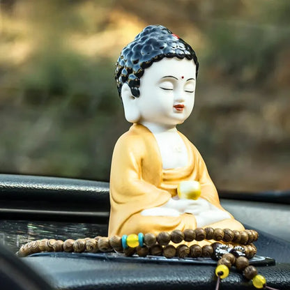 Golden Robe Tathagata/Avalokitesvara Car Amulet - Safe Entry and Exit