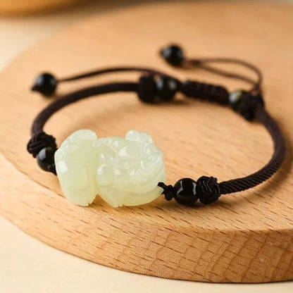 Hetian Jade Pixiu Fortune Bracelet - Perfect for Couples