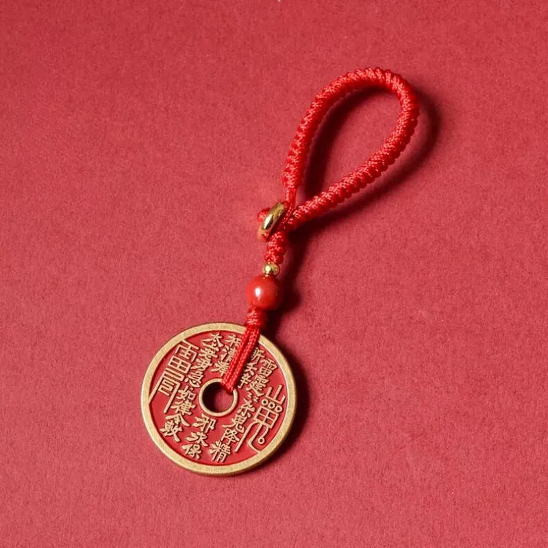 Mountain Ghost Coin Pendant Mobile Phone Lanyard - Wealth & Protection