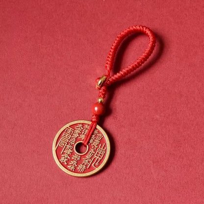 Mountain Ghost Coin Pendant Mobile Phone Lanyard - Wealth & Protection