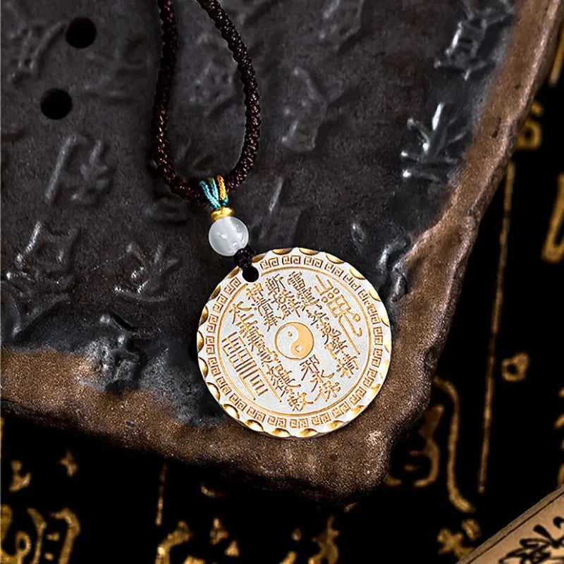 Mountain Ghost Coin Round Pendant - Symbol of Protection