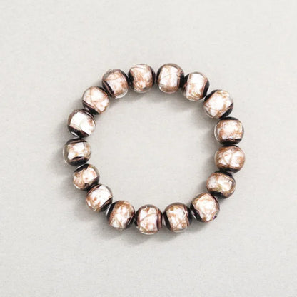 Multi-Gem Incense Ash Glass Bead Bracelet