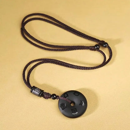 Natural Agate Five Sacred Mountains Talisman Pendant