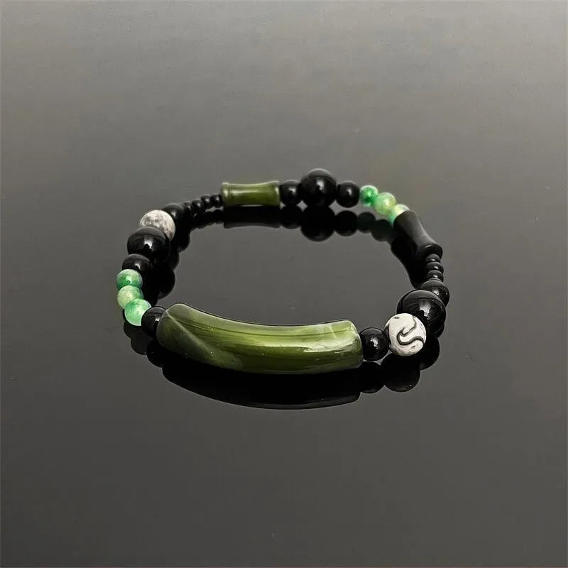 Natural Crescent Moon Couple's Blessing & Protection Bracelet