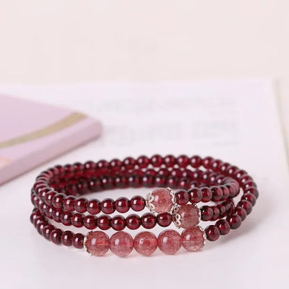 Natural Garnet Bracelet - Aspiration for Love & Happiness