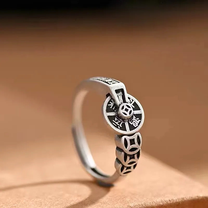 Rotating Coin Ring - For Good Fortune and Wealth Attraction