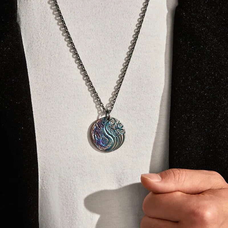 Taoist Tai Chi Yin Yang Bagua Circle Pendant