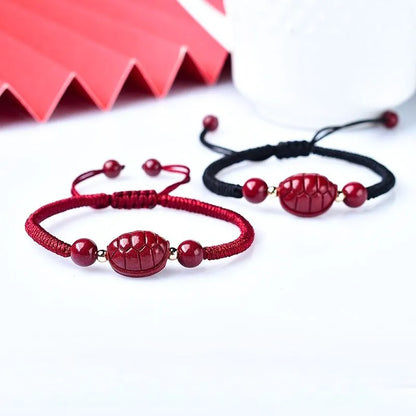 Taoist Turtle Shell Vermilion Wealth-Attracting Bracelet