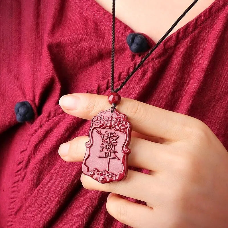 Taoist Vermilion Ziwei and Leizu Talisman Token Pendant