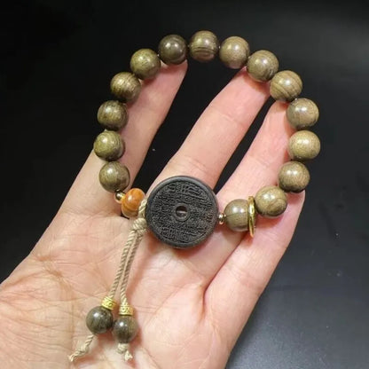 Tibetan String Mountain Spirit Coin Bead Bracelet